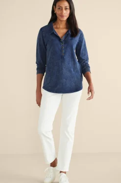 Soft Surroundings Neera Washed Tunic> Into The Blues|Wear Now Styles