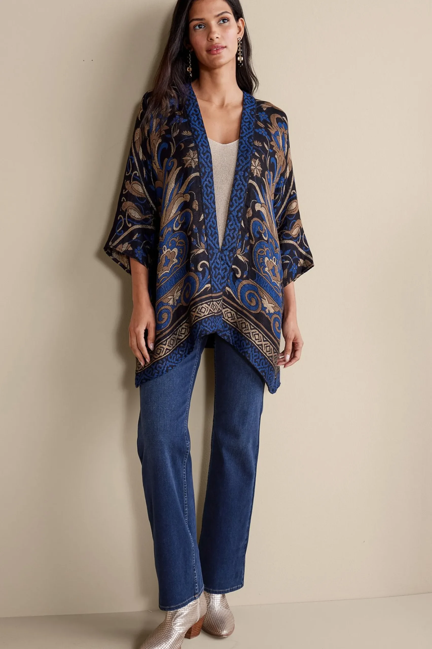 Soft Surroundings Night Garden Topper> Into The Blues|Everyday Styles