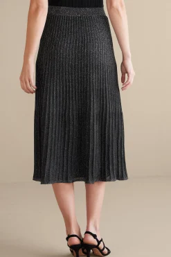 Soft Surroundings Nisha Knit Pleated Skirt><noscript><img width=