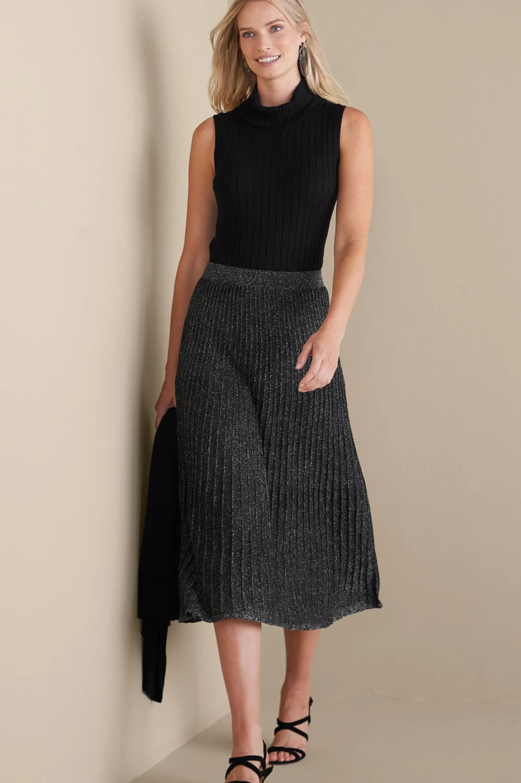 Soft Surroundings Nisha Knit Pleated Skirt> Skirts