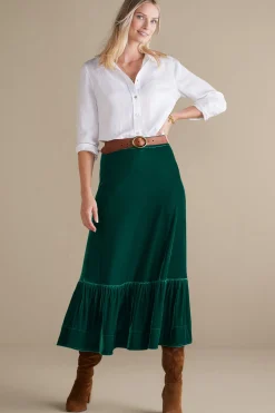 Soft Surroundings Noelle Velvet Skirt> EVelvet Styles|Skirts