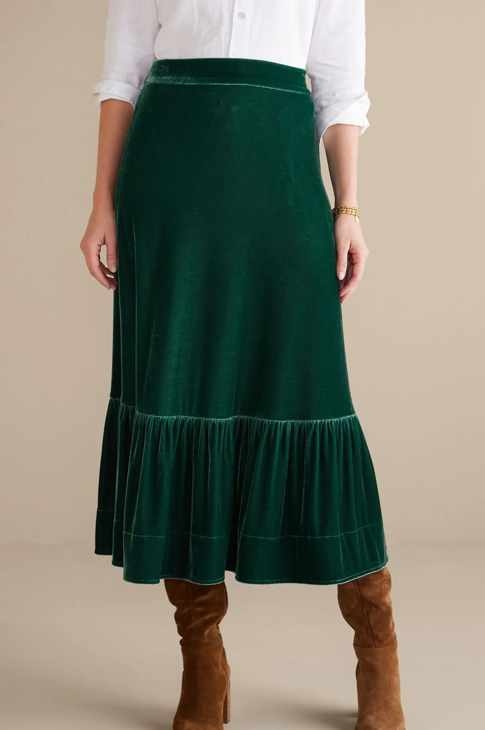 Soft Surroundings Noelle Velvet Skirt> EVelvet Styles|Skirts