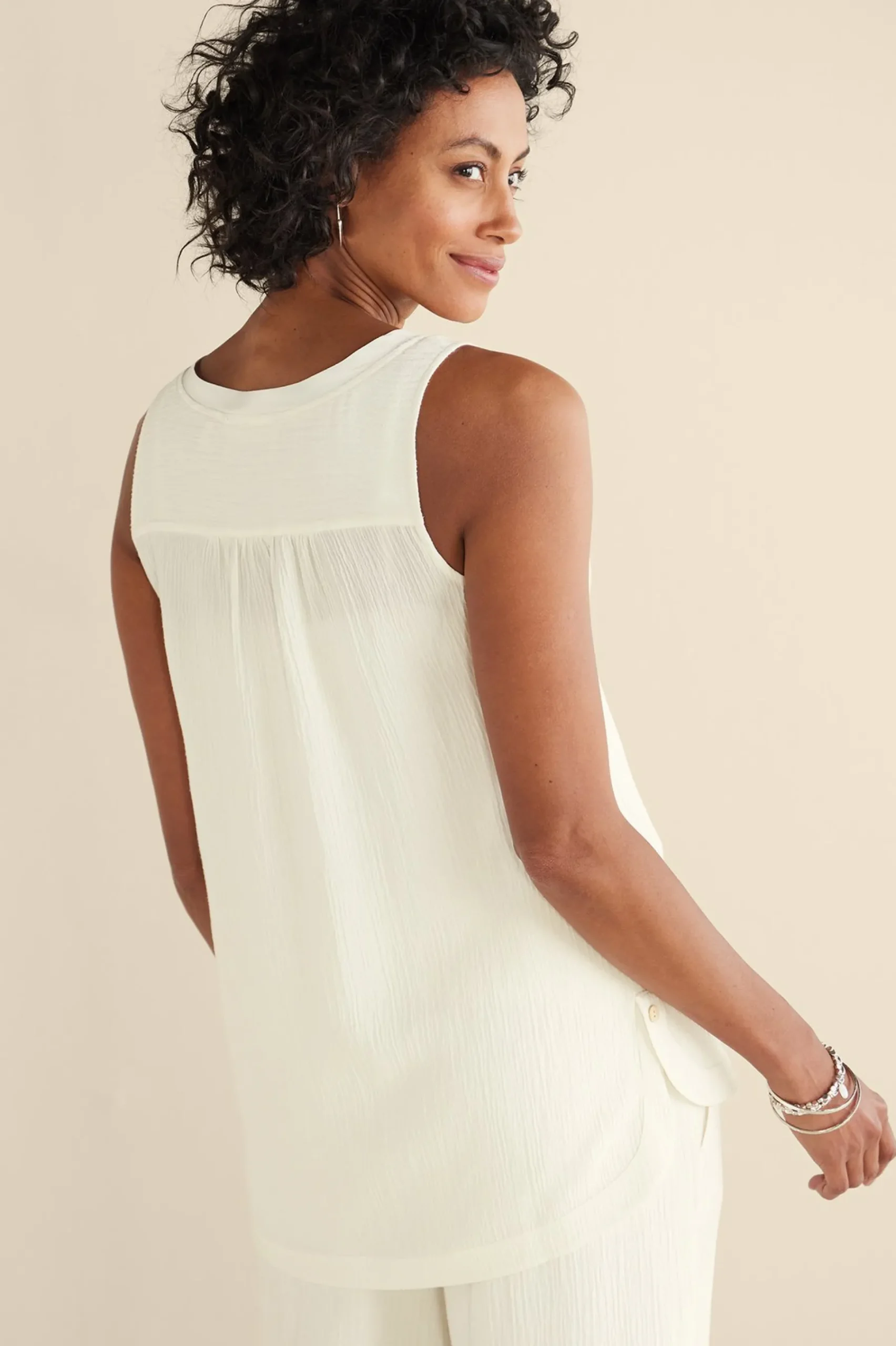 Soft Surroundings Oceo Gauze Tank> Vacation Shop|Gauze Shop