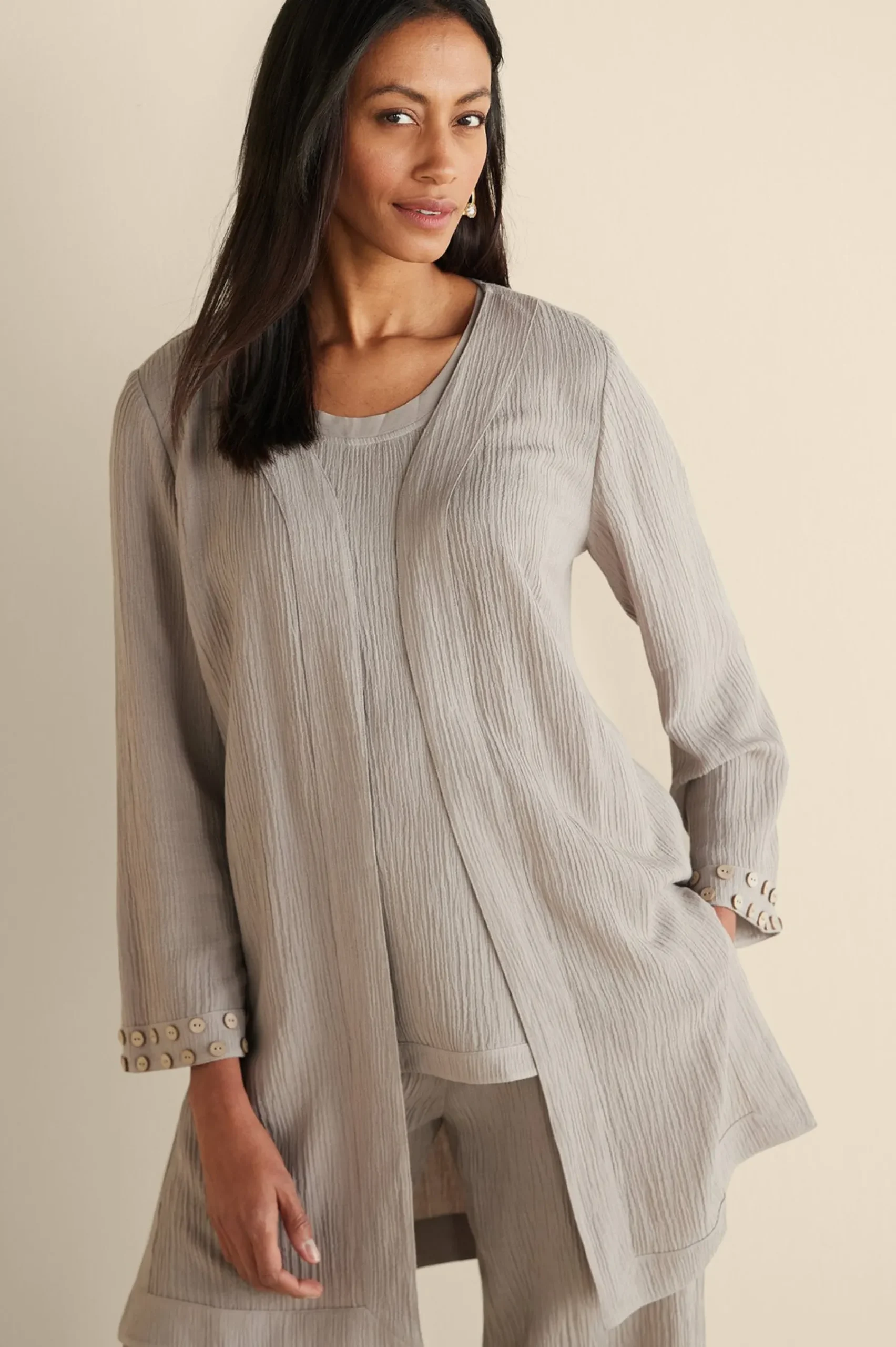 Soft Surroundings Oceo Gauze Topper> Into The Blues|Vacation Shop