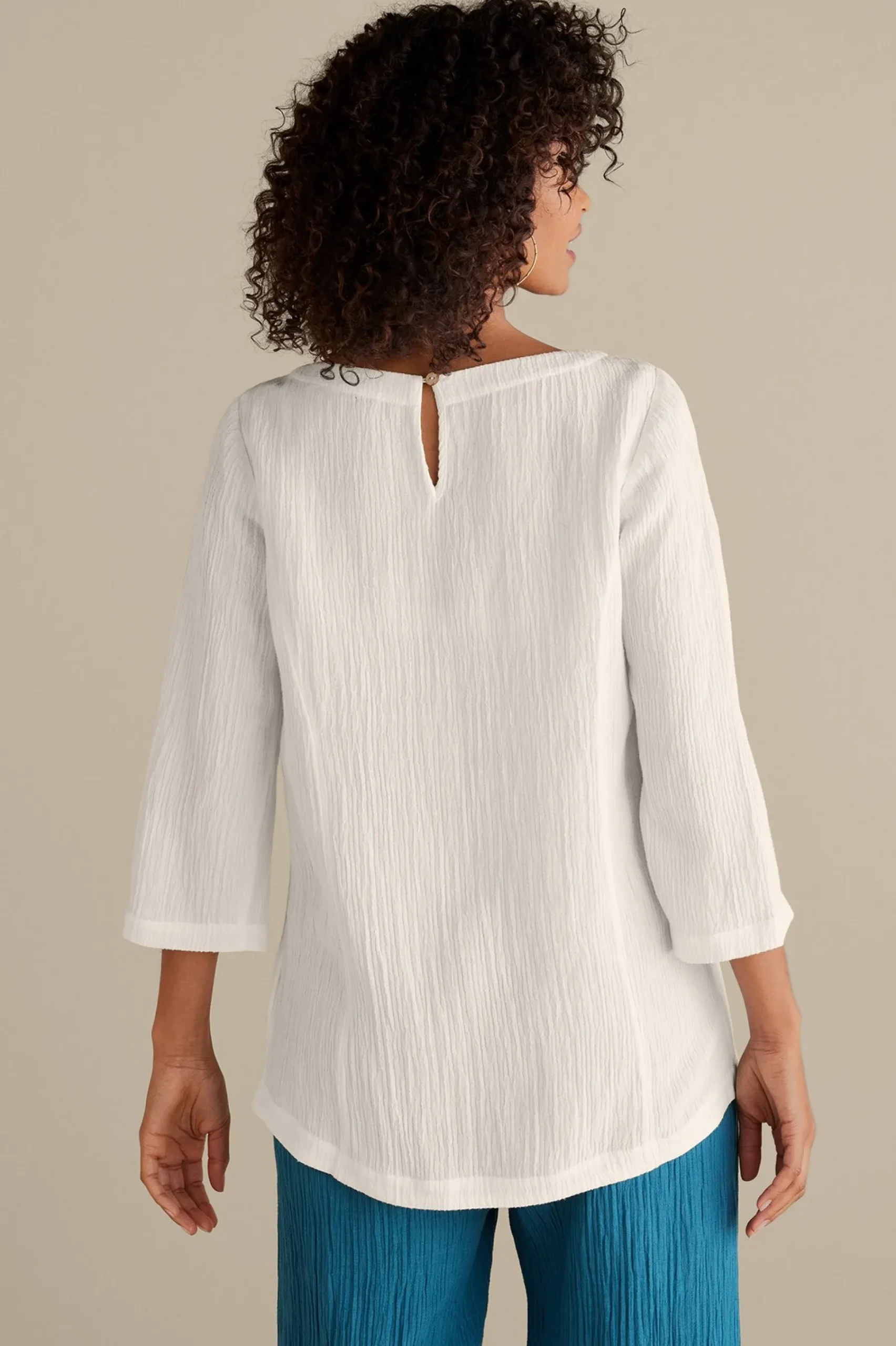 Soft Surroundings Oceo Gauze Tunic> Feminine Flourish|Into The Blues
