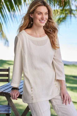 Soft Surroundings Oceo Gauze Tunic><noscript><img width=