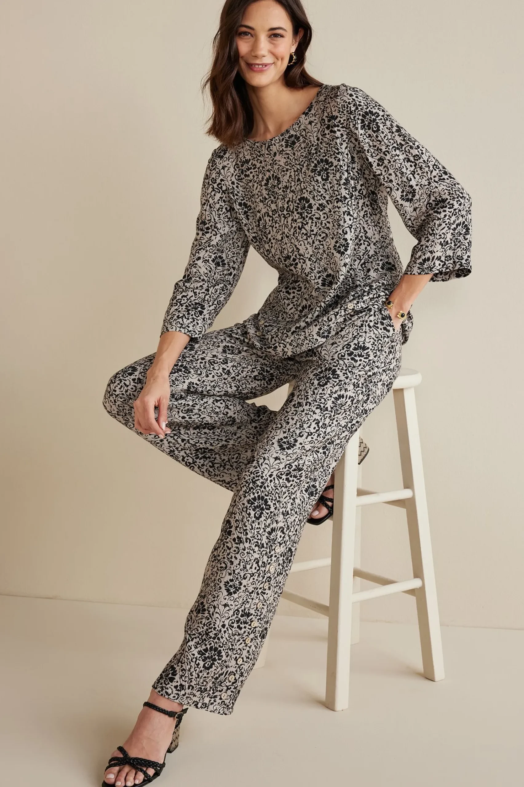 Soft Surroundings Oceo Gauze Tunic> Feminine Flourish|Into The Blues