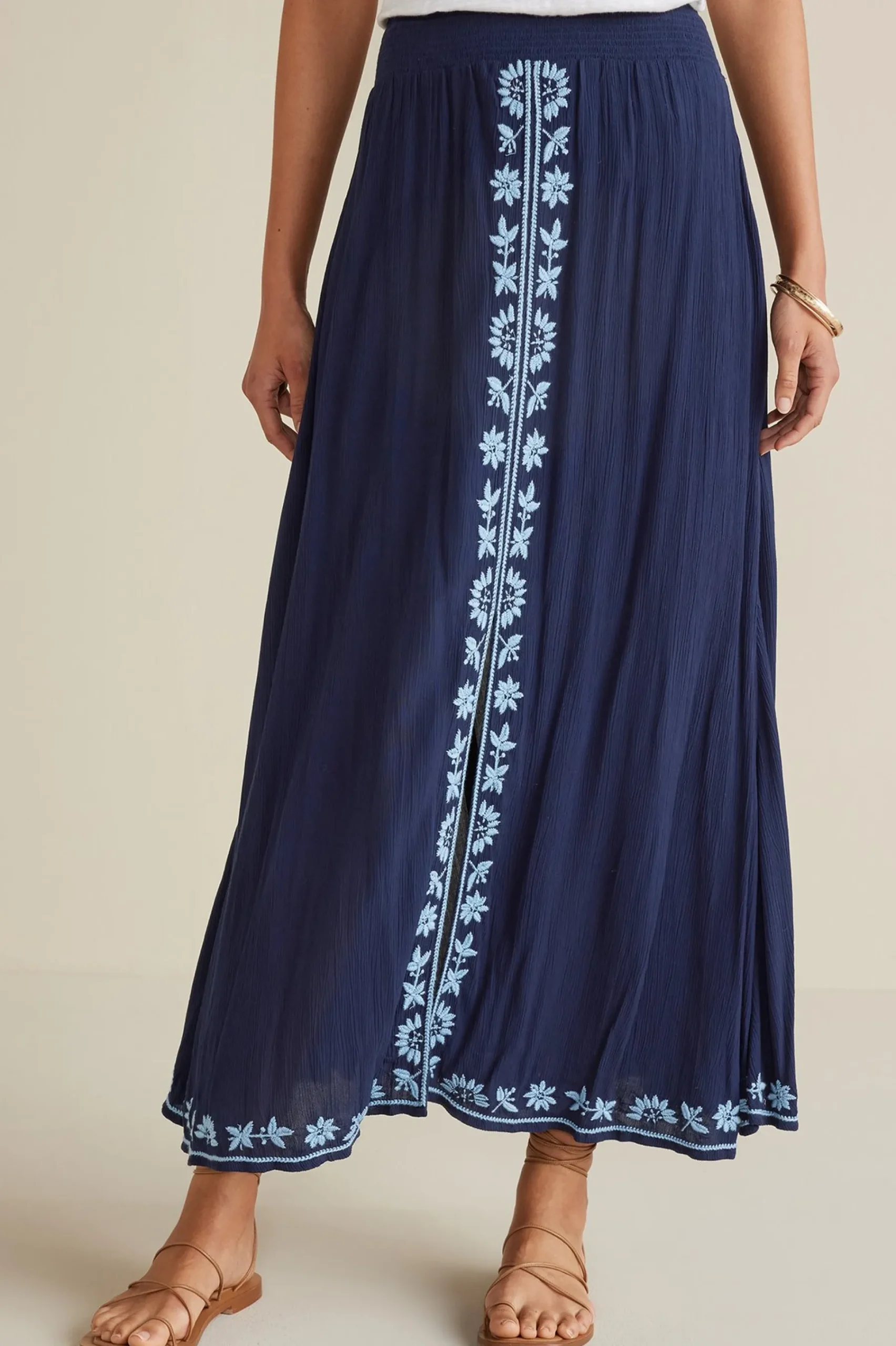 Soft Surroundings Petites Adele Gauze Maxi Skirt> Into The Blues|Gauze Shop