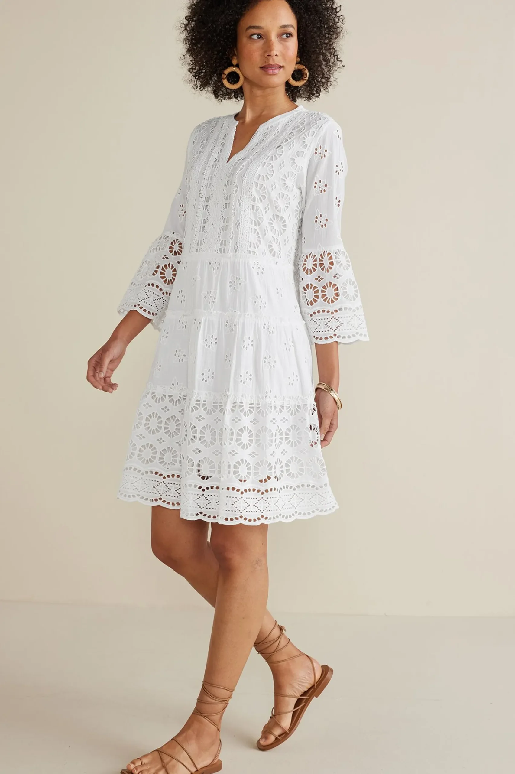 Soft Surroundings Petites Cordelia Short Dress> Feminine Flourish|Into The Blues