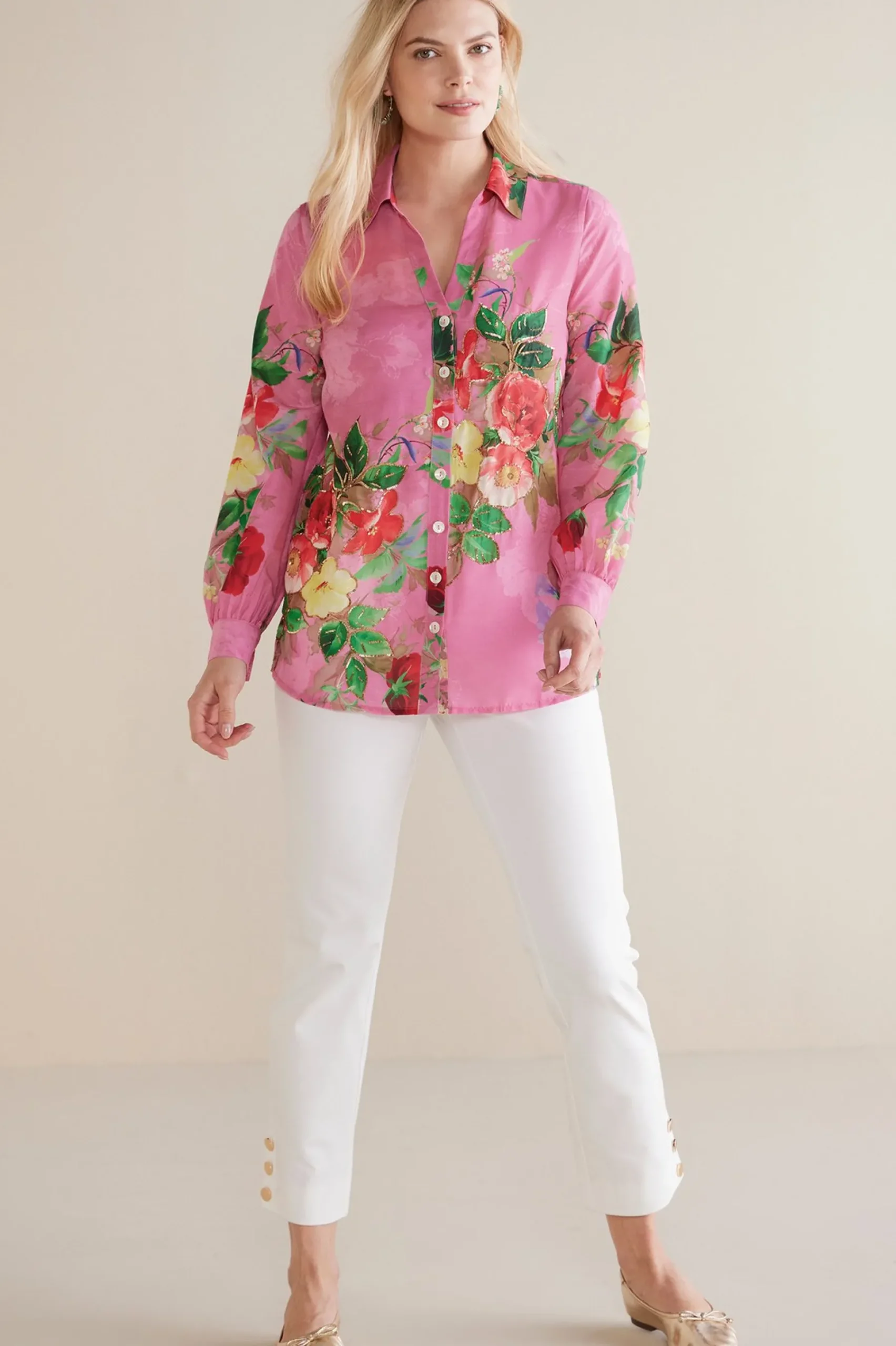 Soft Surroundings Petites Danica Embellished Shirt> The Floral Shop