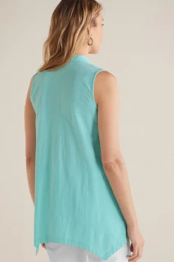 Soft Surroundings Petites Danielle Button Tank><noscript><img width=