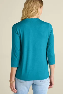 Soft Surroundings Petites Delsie Embroidered Top><noscript><img width=