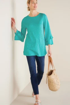 Soft Surroundings Petites Erin Linen Blend Tunic><noscript><img width=