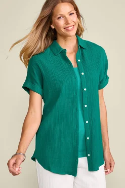 Soft Surroundings Petites Je Veux Gauze Top> Gauze Shop