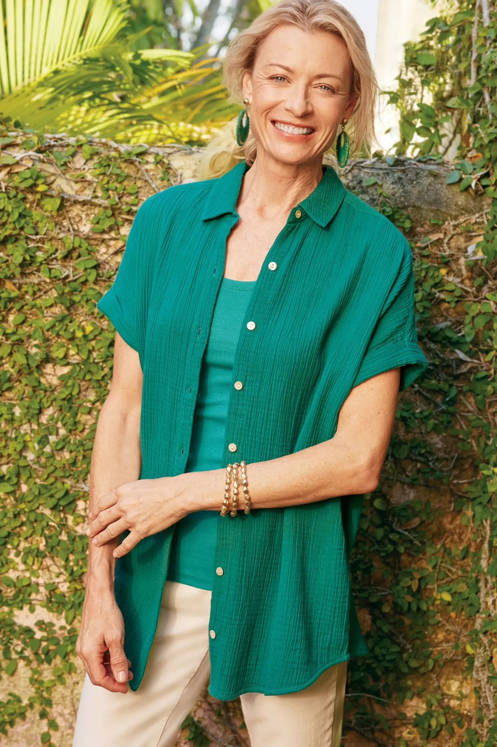 Soft Surroundings Petites Je Veux Gauze Top> Gauze Shop