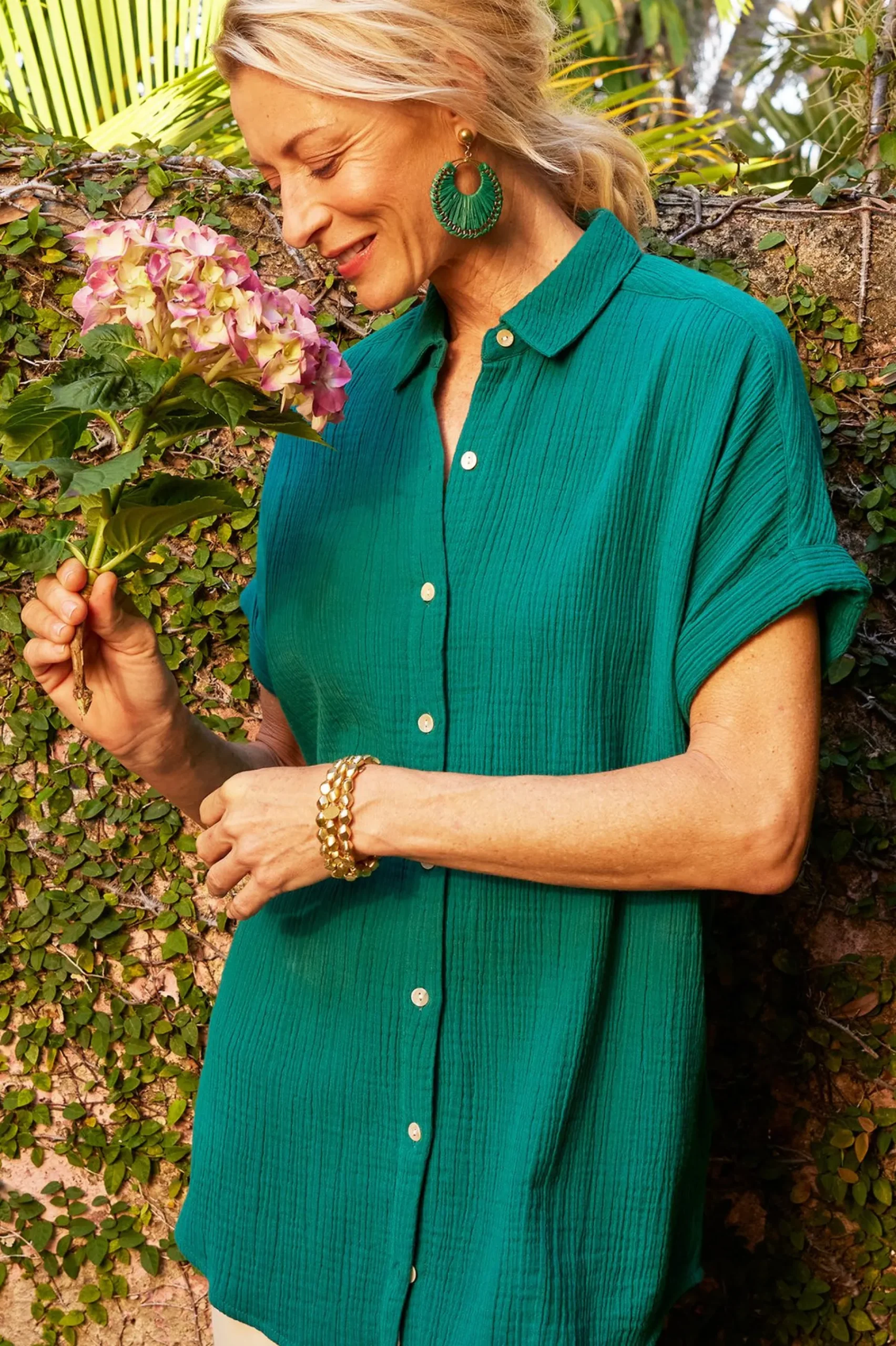 Soft Surroundings Petites Je Veux Gauze Top> Gauze Shop