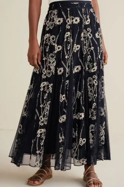 Soft Surroundings Petites Leatrice Embroidered Maxi Skirt> Global Artistry|Skirts