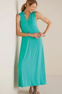Soft Surroundings Petites Lenora Knit Maxi Dress> Into The Blues|The Floral Shop