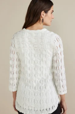 Soft Surroundings Petites Priya Knit Lace Tunic><noscript><img width=