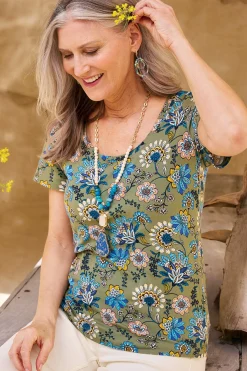 Soft Surroundings Petites Soft Essential™ SUPIMA® Short Sleeve Tee><noscript><img width=