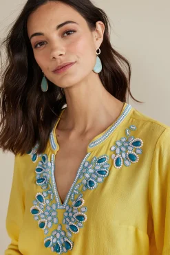 Soft Surroundings Petites Soraya Embellished Tunic><noscript><img width=