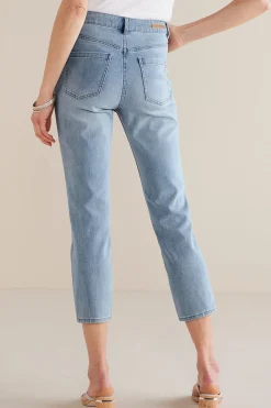 Soft Surroundings Petites Ultimate Denim Slim Leg Crop Jeans><noscript><img width=