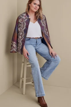 Soft Surroundings Petites Ultimate Denim Wide Leg Jeans><noscript><img width=