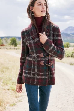 Soft Surroundings Plaid Sweater Coat><noscript><img width=
