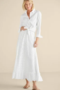 Soft Surroundings Porfiria Embellished Skirt> Feminine Flourish|Vacation Shop