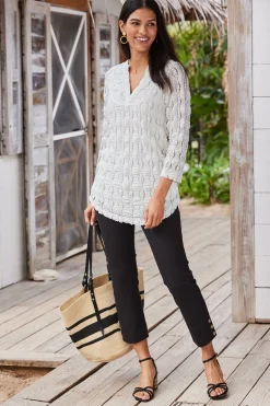 Soft Surroundings Priya Knit Lace Tunic><noscript><img width=
