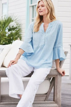 Soft Surroundings Raisa Linen Blend Top><noscript><img width=