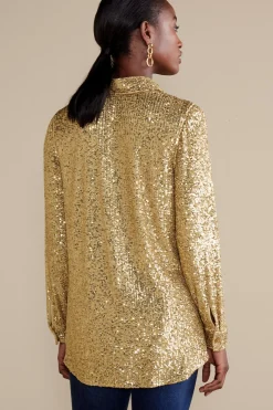 Soft Surroundings Sancerre Sequin Shirt><noscript><img width=
