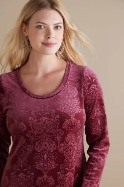 Soft Surroundings Santiago Embossed Velvet Dress><noscript><img width=