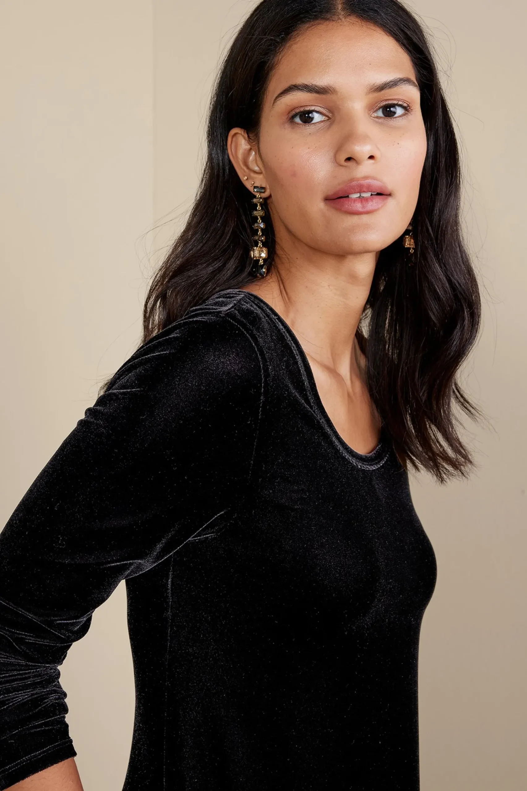 Soft Surroundings Santiago Stretch Velvet Dress> Feminine Flourish|EVelvet Styles