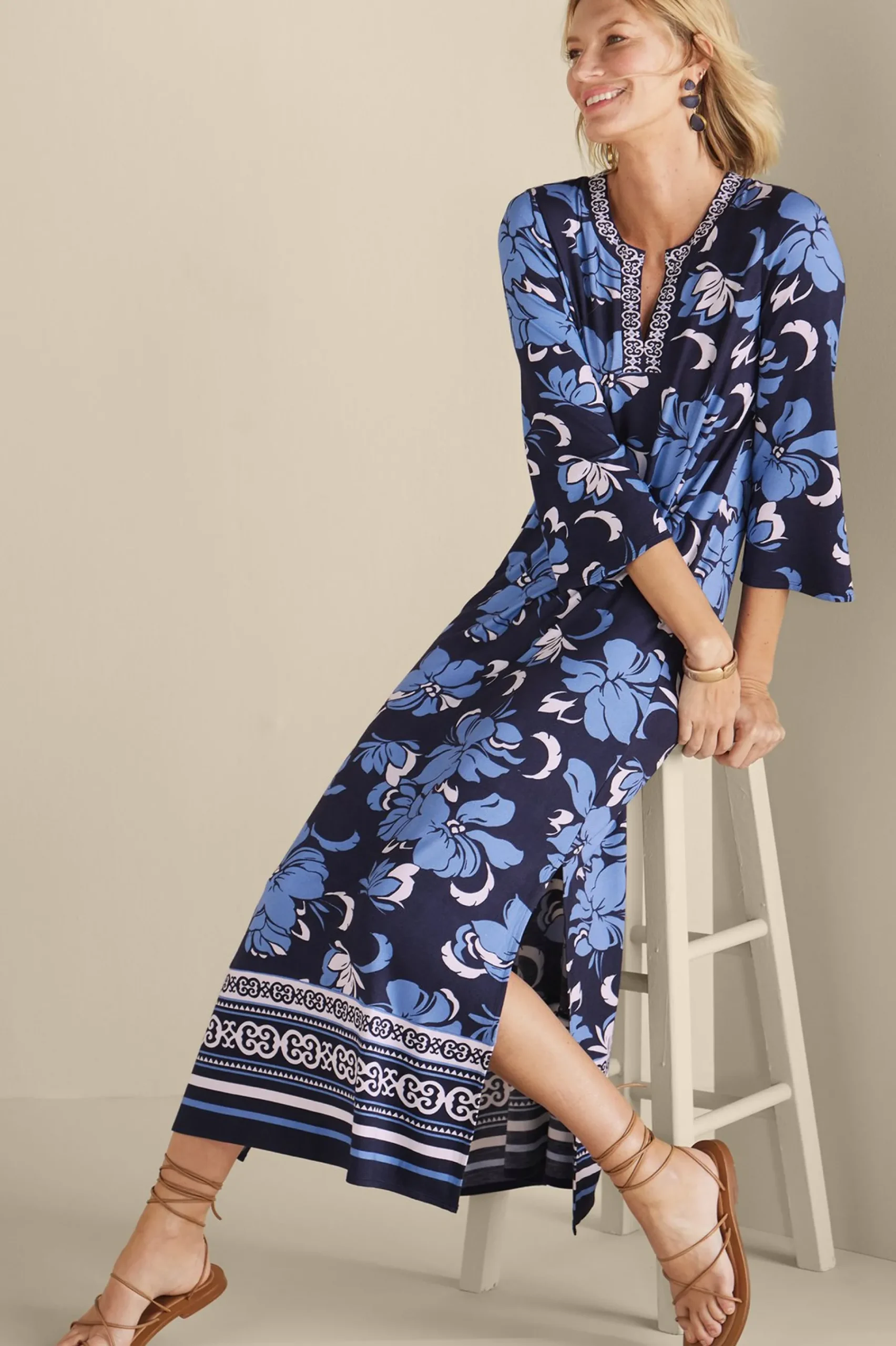 Soft Surroundings Sedona Maxi Dress> Into The Blues|Vacation Shop