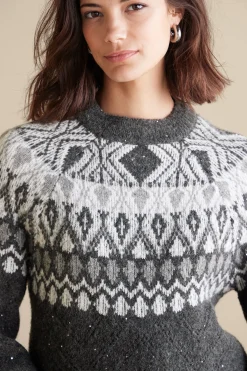 Soft Surroundings Seelie Fair Isle Sweater><noscript><img width=