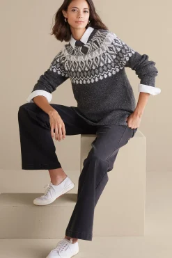 Soft Surroundings Seelie Fair Isle Sweater><noscript><img width=