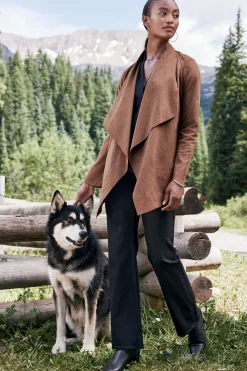 Soft Surroundings Shape Drape Faux Suede Jacket> Jackets & Coats