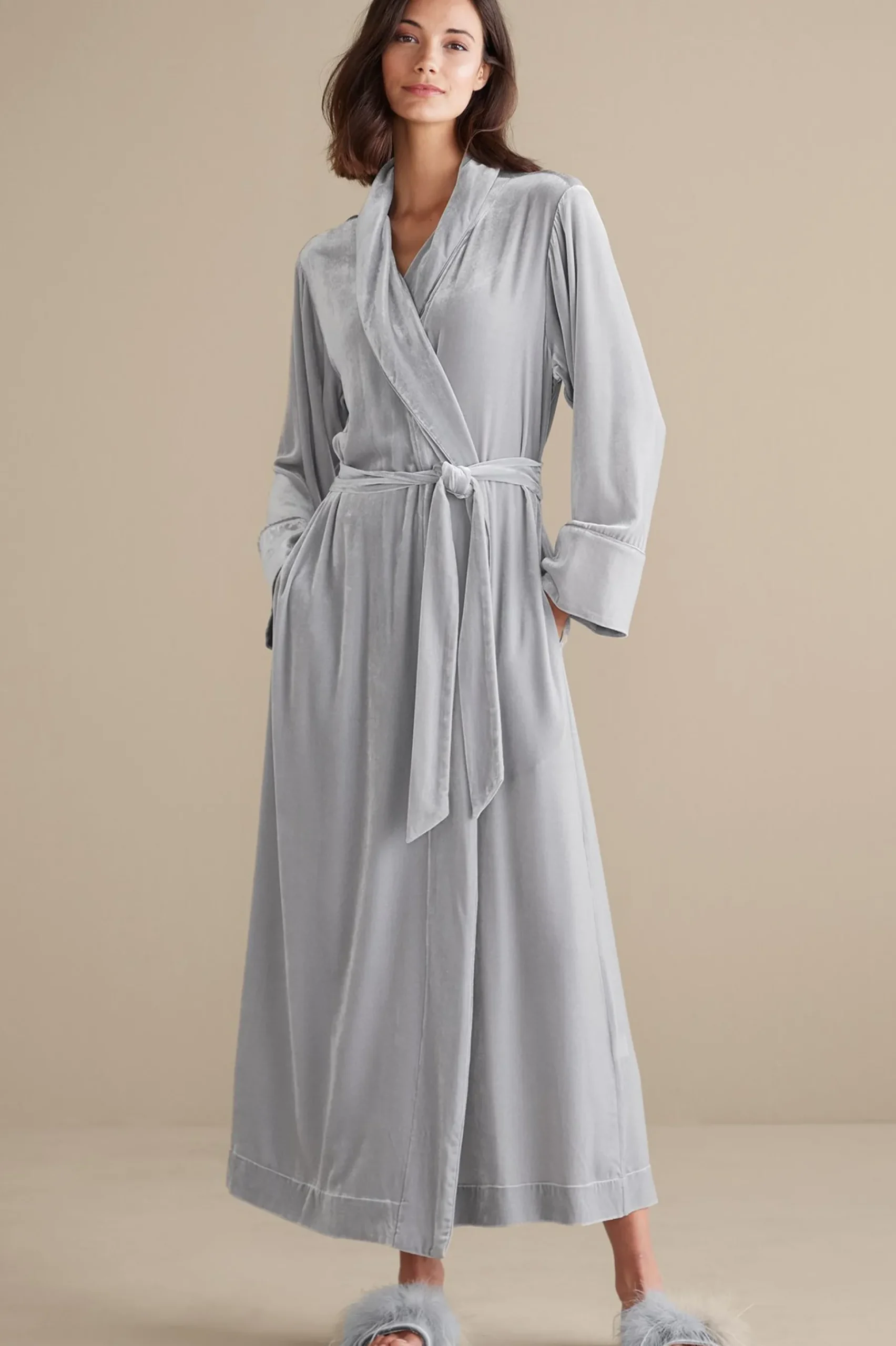 Soft Surroundings Silk Velvet Robe> Sleepwear & Lounge|EVelvet Styles
