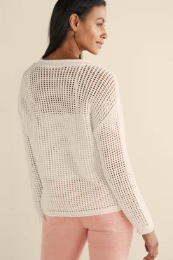Soft Surroundings Simone Crochet Sweater><noscript><img width=