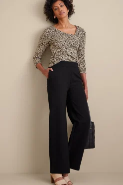 Soft Surroundings Soft Essential Ponte Wide Leg Pants> Soft Essential Styles|full length