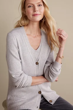 Soft Surroundings Soft Essential™ Ribbed Button-Front Cardi> Soft Essential Styles|Everyday Styles