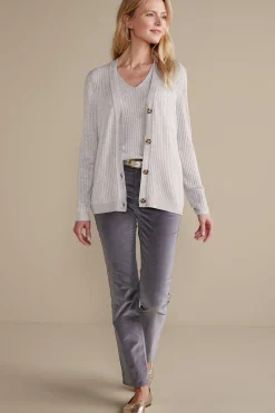 Soft Surroundings Soft Essential™ Ribbed Button-Front Cardi> Soft Essential Styles|Everyday Styles