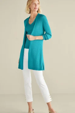 Soft Surroundings Soft Essential™ Ribbed Long Cardi> Everyday Styles|Vacation Shop