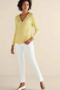Soft Surroundings Soft Essential™ Ribbed Valentina Sweater> Soft Essential Styles|Vacation Shop