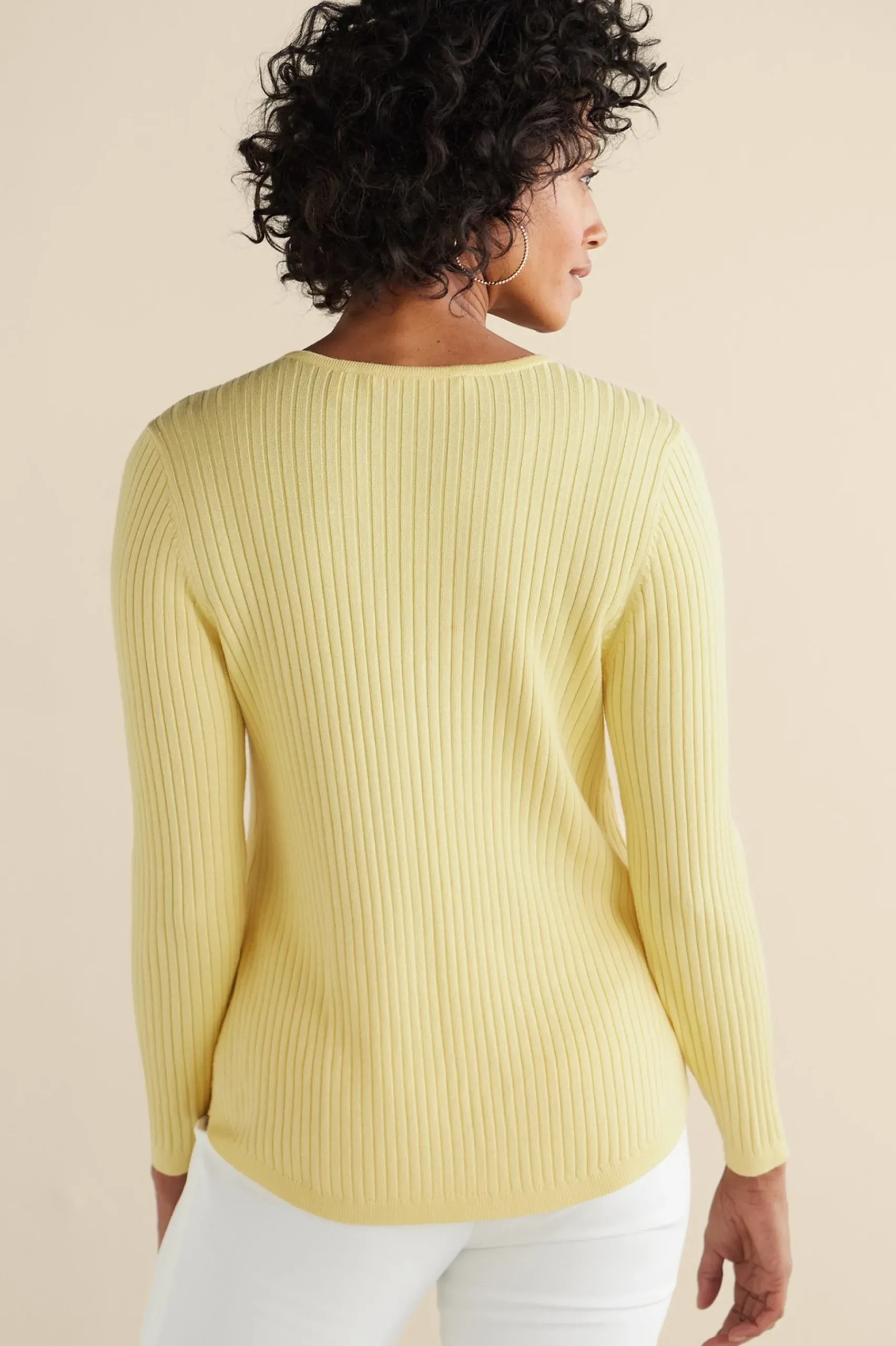 Soft Surroundings Soft Essential™ Ribbed Valentina Sweater> Soft Essential Styles|Vacation Shop