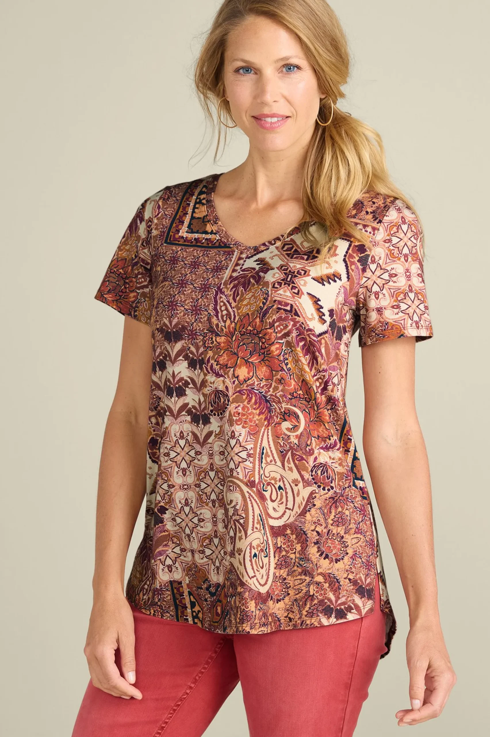 Soft Surroundings Soft Essential™ SUPIMA® Isabel Short Sleeve Tunic> Soft Essential Styles|Everyday Styles