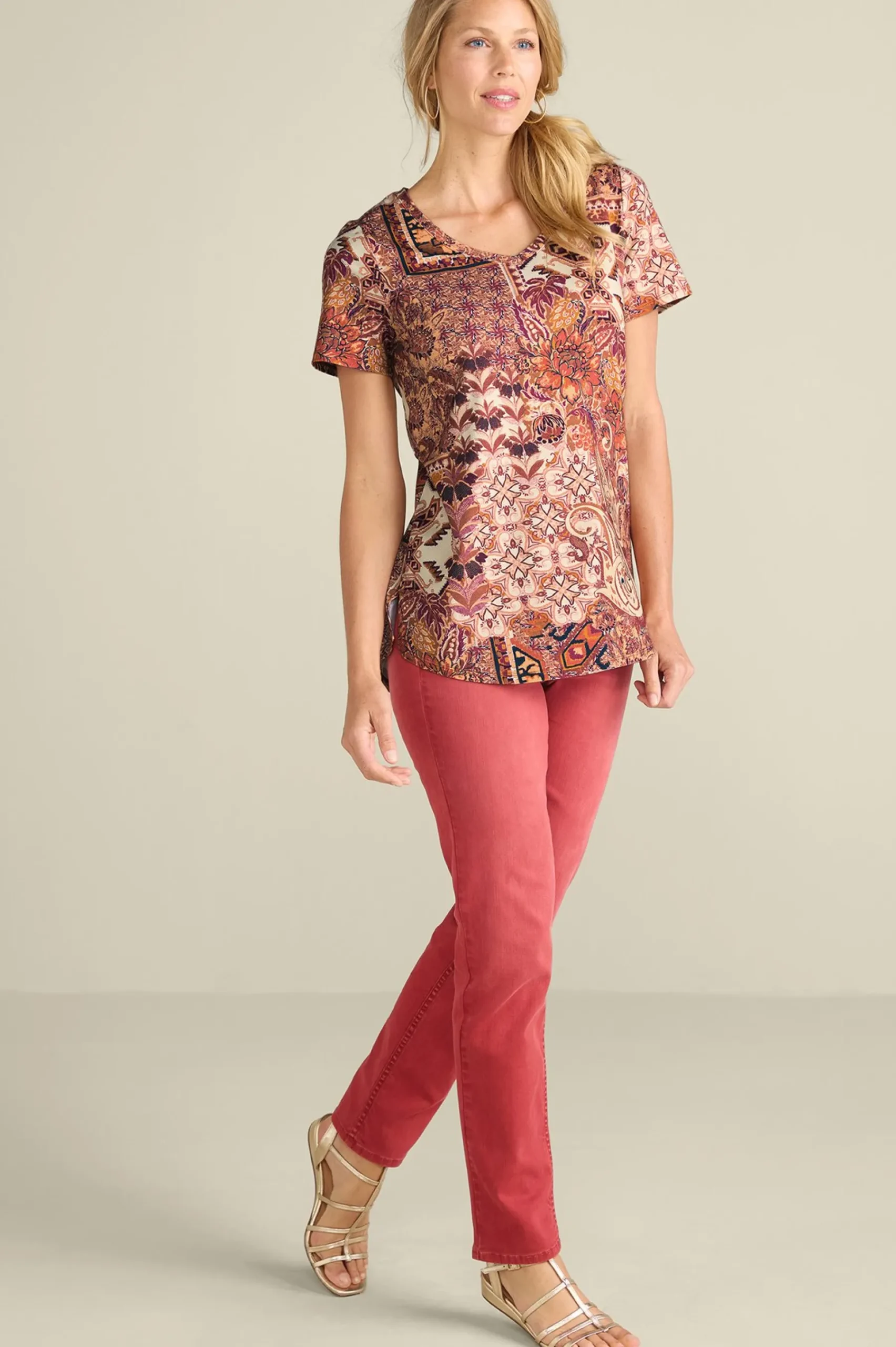 Soft Surroundings Soft Essential™ SUPIMA® Isabel Short Sleeve Tunic> Soft Essential Styles|Everyday Styles