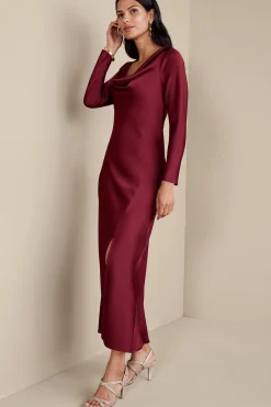 Soft Surroundings Solange Satin Dress> occasion dresses|solids