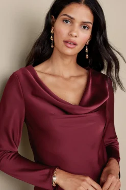 Soft Surroundings Solange Satin Dress><noscript><img width=